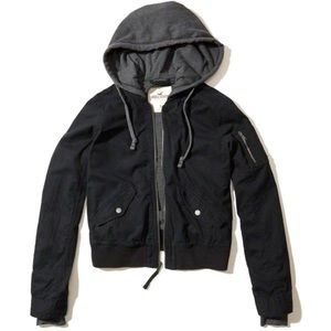Hollister Bomber style jacket with hood